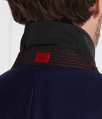 Хлопковое пальто malto HUGO - темно-синий(50501968)