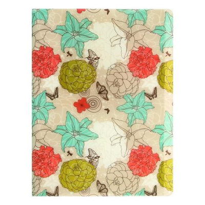 Папка с 30 вкладышами Calligrata Цветы А4, пластик, 400 мкм, МИКС