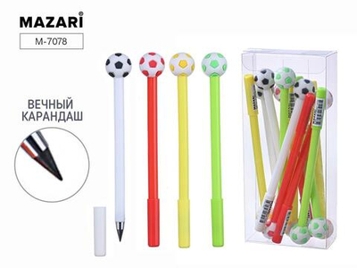 Карандаш вечный в ассорт.МЯЧИ(Mazari)