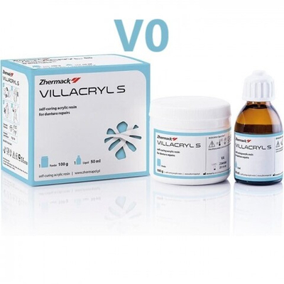 --- Villacryl S набор цвет V0 (100гр.+50мл.) Виллакрил S, холодной полимеризации для починок зубных протезов