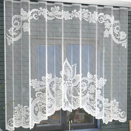 Занавеска "Л. м20", цвет белый, на шторной ленте, Беларусь.