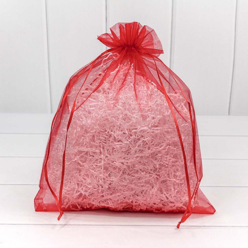 Мешочек 26х32см Органза (Красный)