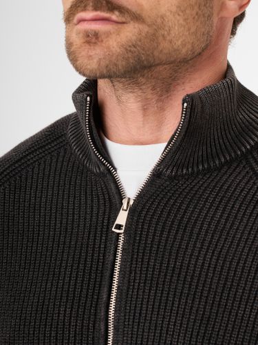 Графитовый хлопковый джемпер на молнии QWE