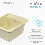 Кухонная мойка AQUATON Беллис 57 Шампань