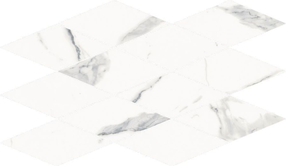 Мозаика Stellaris Statuario White Mosaico Diamond 28x48