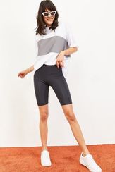 Qadın üçün tünd boz disko şort 10061015