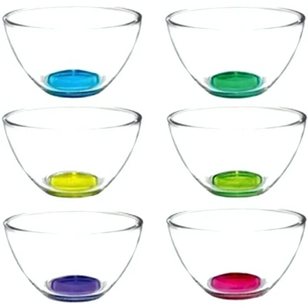 Салатник стеклянный 11см гладкий «Лак микс» 07с1322