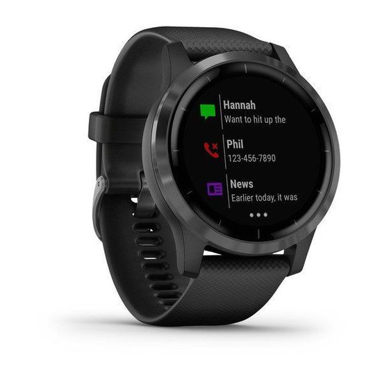 Смарт часы Garmin Vivoactive 4, черные с серым безелем 010-02174-13