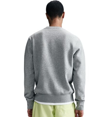 Мужская теннисная кофта Nike Club Fleece Crew - dark grey heather/white