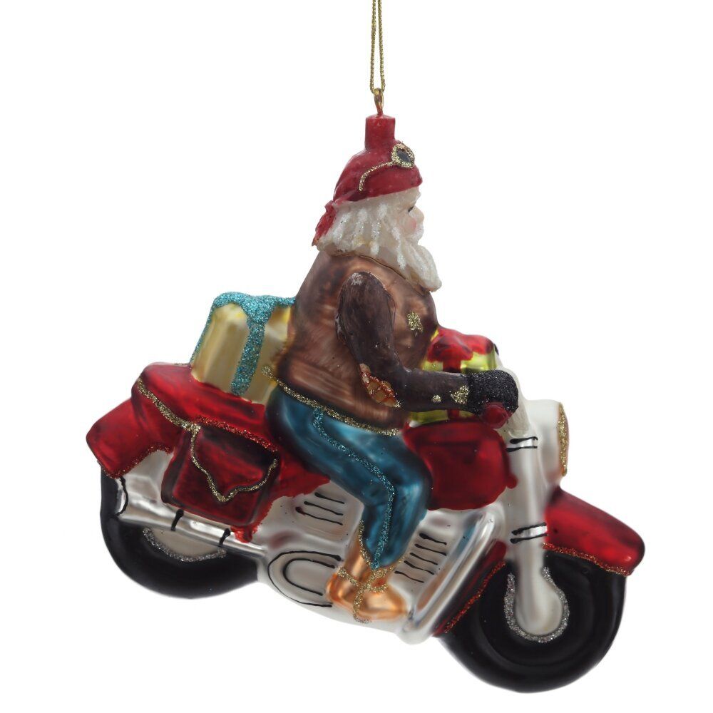 GAEM Украшение новогоднее "Дед Мороз на байке", L12 W5,5 H11,5 см