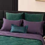 КПБ на резинке Сатин Velvet Premium с Одеялом VPR005, Евро, 4 наволочки, простынь 160*200*25