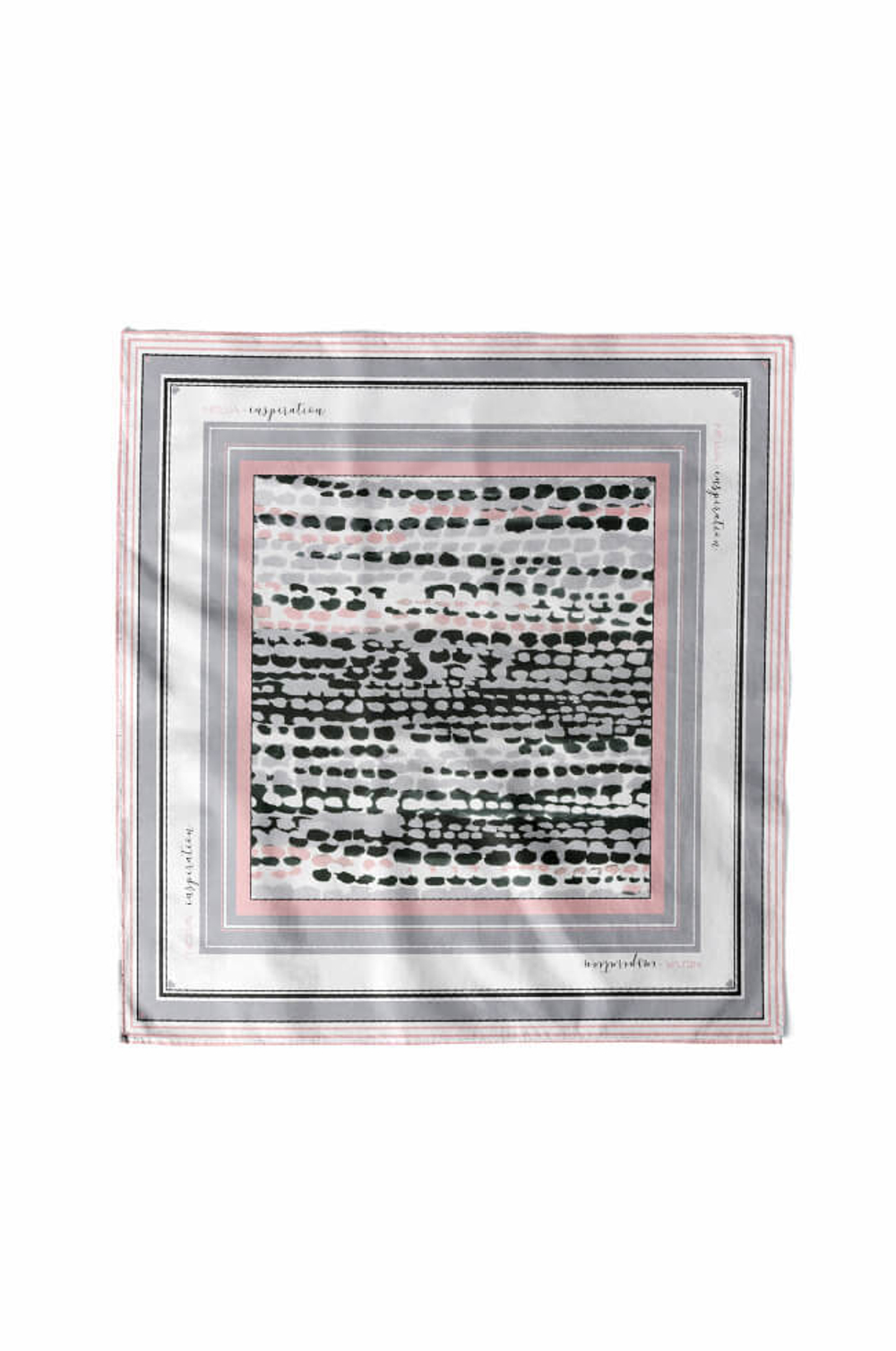 8430 Платок женский (серо-розовый принт)