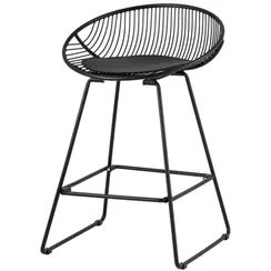 Полубарный стул Ufo черный