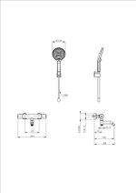 Смеситель для ванны с душем и термостатом WONZON & WOGHAND INN 1, Белый матовый (WW-B3013-A1-MW)