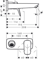 Смеситель для раковины настенный Hansgrohe 71220000 Logis