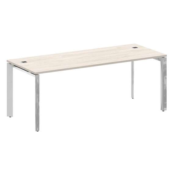 Onix Direct Lux Стол руководителя П-обр. м/к M-O.MP-SRR-6.8 Денвер Светлый/Нержавеющая Сталь/Хром 19