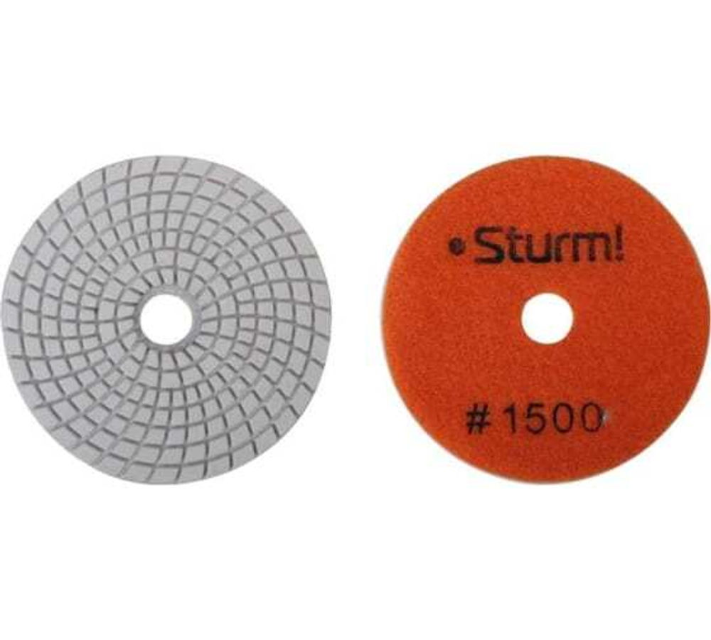 Круг алмазный гибкий шлифовальный АГШК (100 мм, P1500, мокрая шлифовка) Sturm 9012-W100-1500