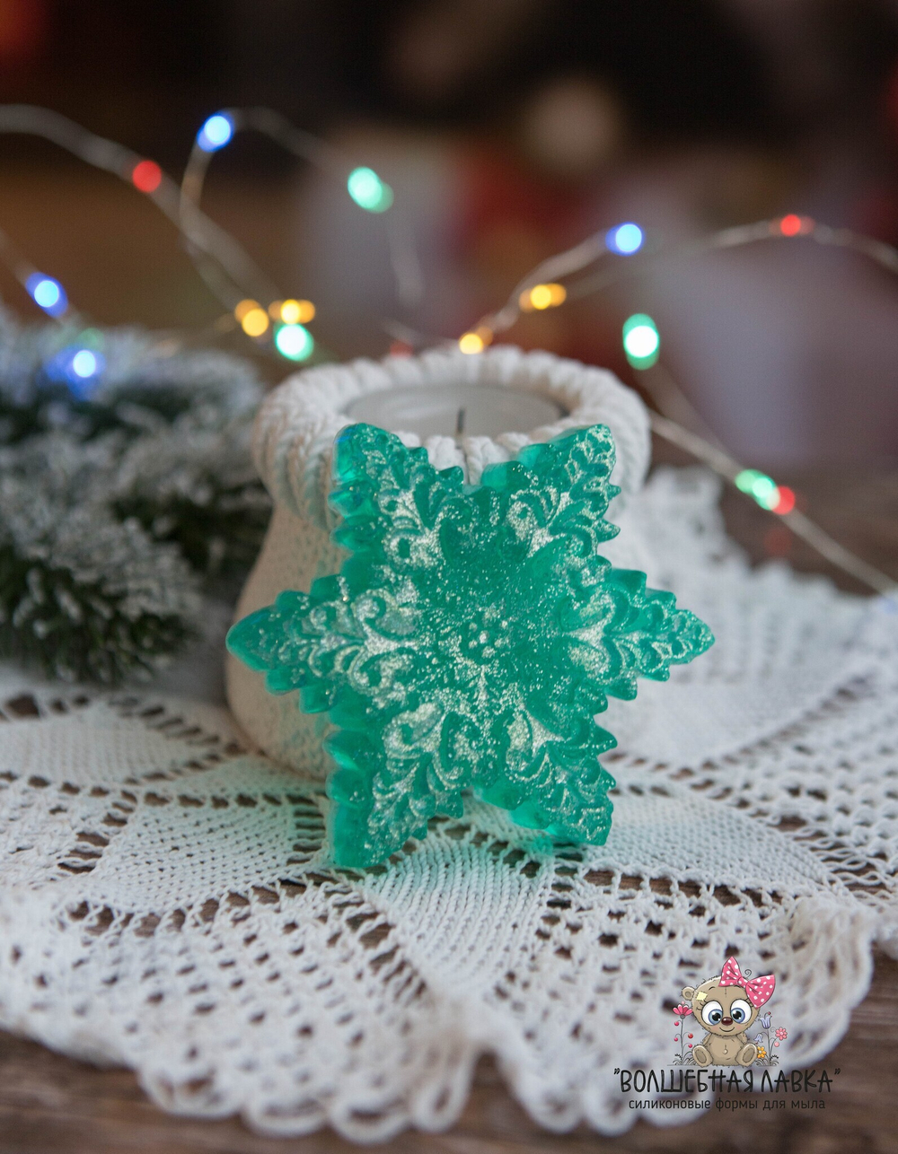 Силиконовая форма Снежинка