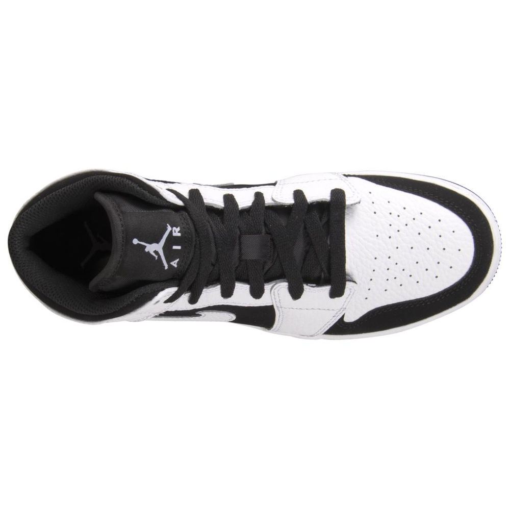 Jordan 1 Mid White Black GS