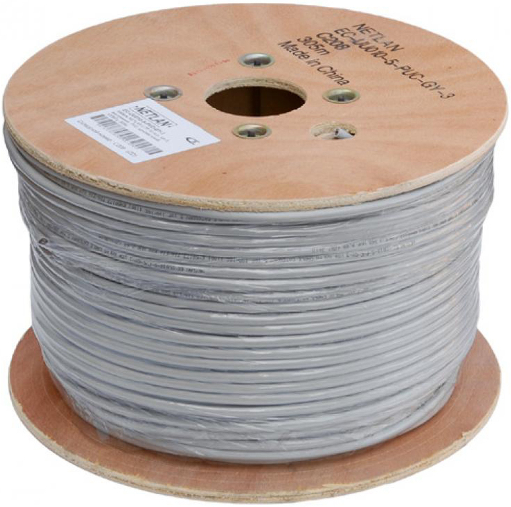 Кабель витая пара F/UTP 5e кат. 10 пар Netlan EC-UF010-5-PVC-GY-3