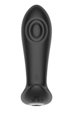 Черный массажер простаты с вибрацией, эффектом маятника и пультом ДУ (Цвет: черный)