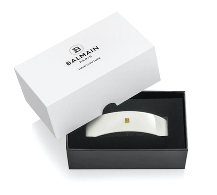 Balmain Hair Couture Заколка-автомат белая глянец размер М Barrette pour cheveux Medium White