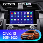 Teyes CC2L Plus 9" для Honda Civic 10 2015-2020