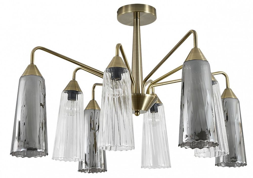 Люстра на штанге Indigo Campana 13028/8R Brass