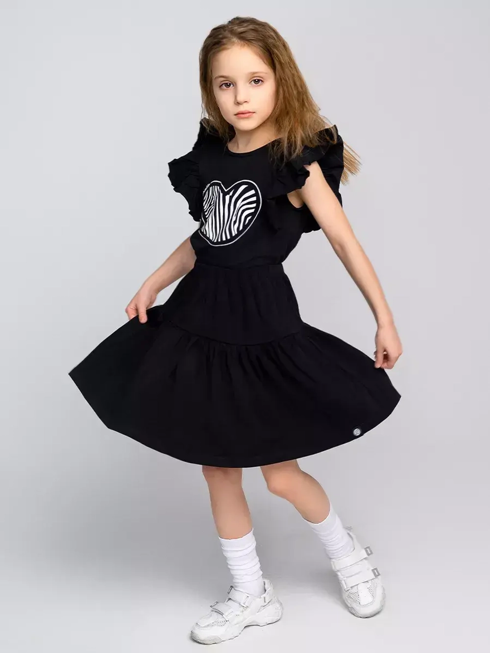 Костюм в садик для девочки юбка и футболка