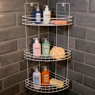 Полка угловая 3-х ярусная 21*21*49см белая, ПУ-3Б