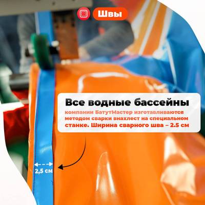 Квадратный надувной бассейн "Зебра" 7*7*0.65 м