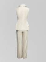 Костюм ANICE 012 из приталенного жилета на пуговицах и брюк прямого кроя