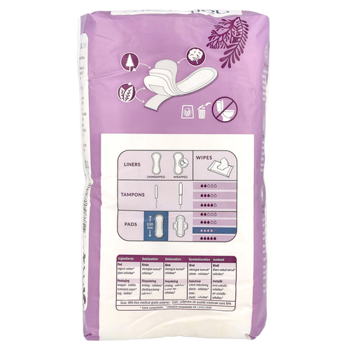 Natracare, Maxi, прокладки с поверхностью из органического хлопка, ночные, 10 шт.