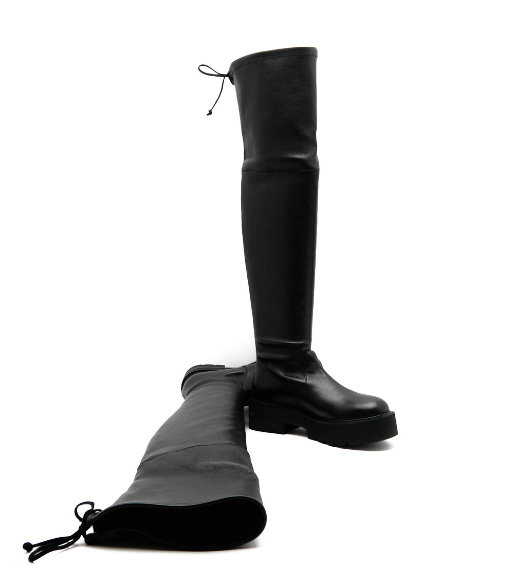 Кожаные ботфорты lowland Stuart Weitzman - черный(S6059)