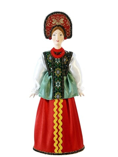 Кукла коллекционная в девичьем праздничном костюме