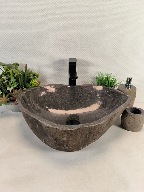 Раковина из речного камня RS-65620 55*40*15 0857