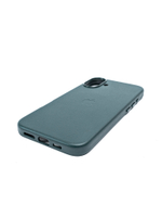 Кожаный чехол Leather Case на iPhone 16 Plus, Зеленый