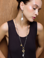 Серьги "Heart Coin Pearl" Bicolor