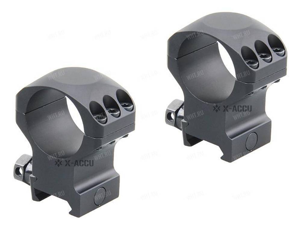 Кольца VECTOR X-Accu на базу Picatinny | Weaver, ø30 мм (6 винтов), BH=17 мм