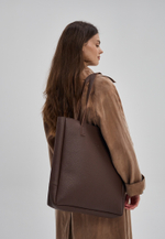сумка шоппер коричневый эко