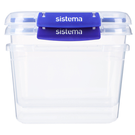Набор контейнеров 2шт 1.49л Sistema Klip It+ синий