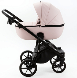 Детская коляска Adamex Nola Deluxe 2 в 1 N-SA15 (РОЗ. ПУДРА КОЖА)