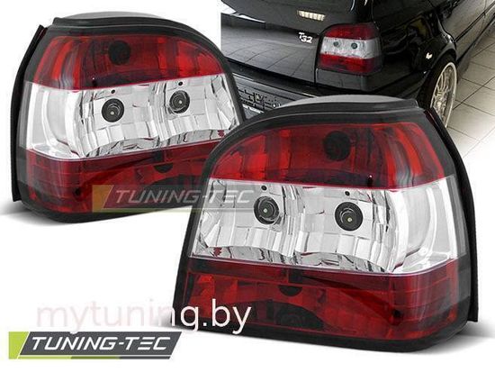 Задние фонари VW Golf 3 red white