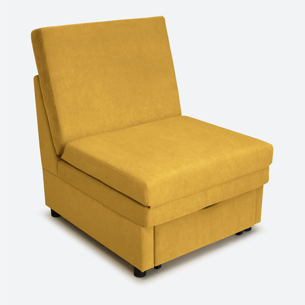 Кресло-кровать "Экономик" 70 см, велюр Dream Yellow