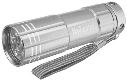 Фонарь светодиодный Navigator, 1 Вт, 9 см, серый