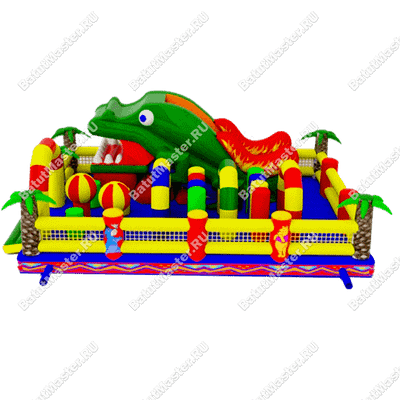 Надувной батут "Огненный ящер"