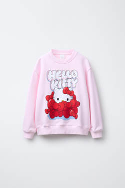 ZARA ТОЛСТОВКА С ПРИНТОМ HELLO KITTY ©, РОЗОВЫЙ
