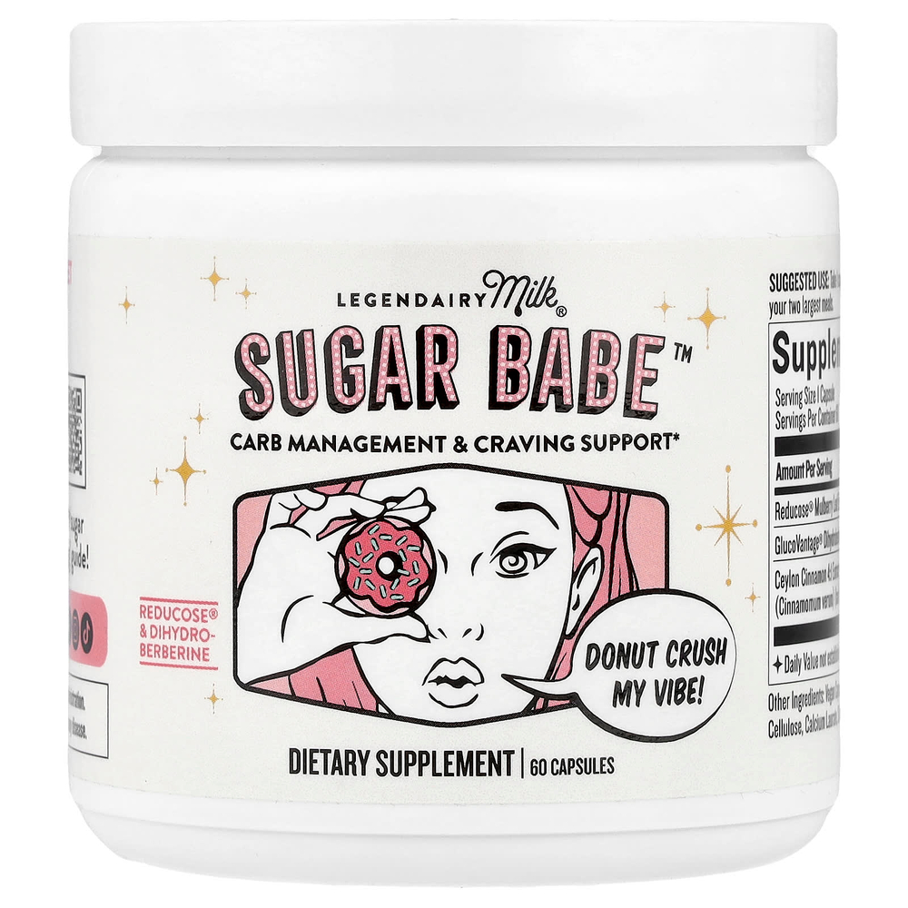 Legendairy Milk, Sugar Babe ™, контроль потребления углеводов и поддержка тяги, 60 капсул