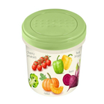 Банка с завинчивающейся крышкой 1,0л с декором (салатовый)