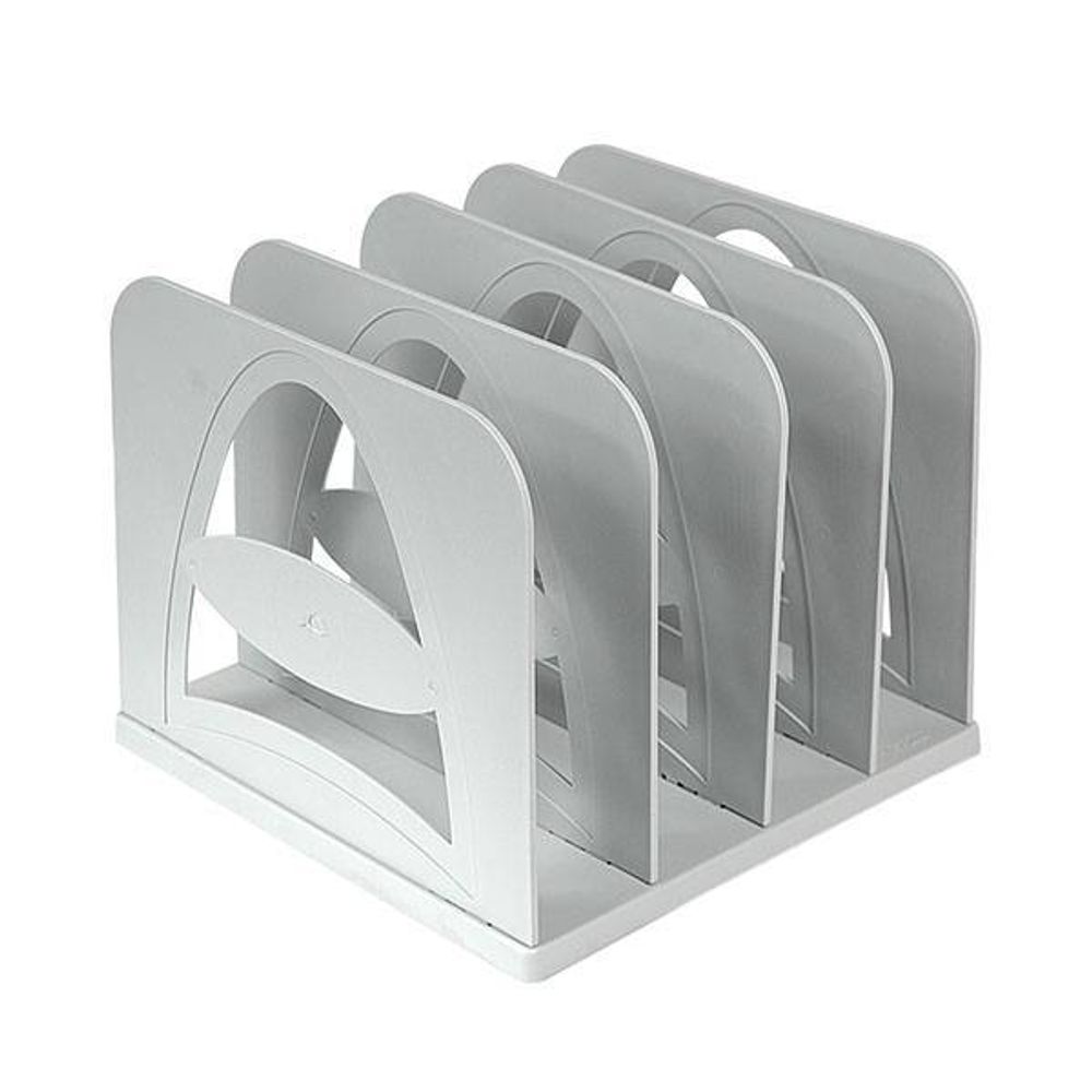 Лоток вертик. СТАММ СОРТЕР серый пластик 210 мм сборно-разборный 4 отд.